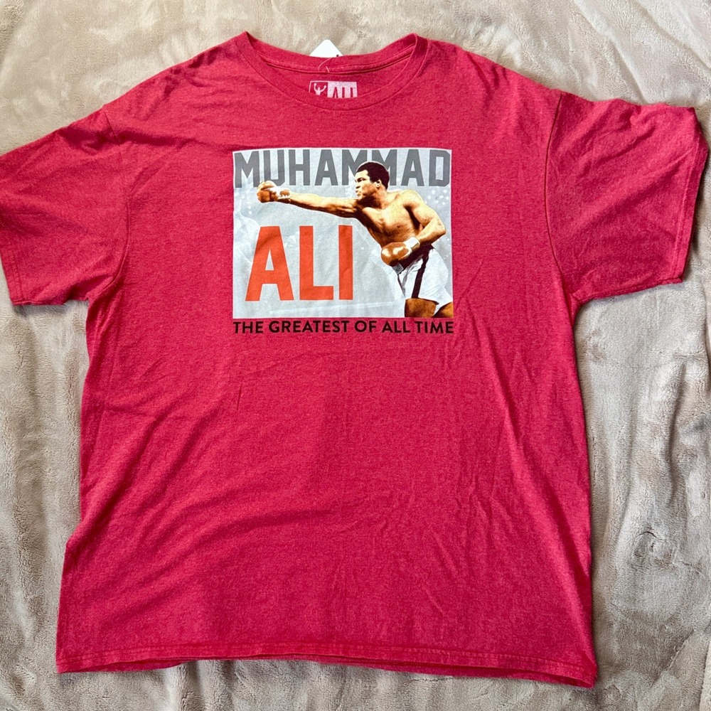 Muhammad Ali Graphic T-Shirt Mens XL Red The Greatest Of All Time 2018